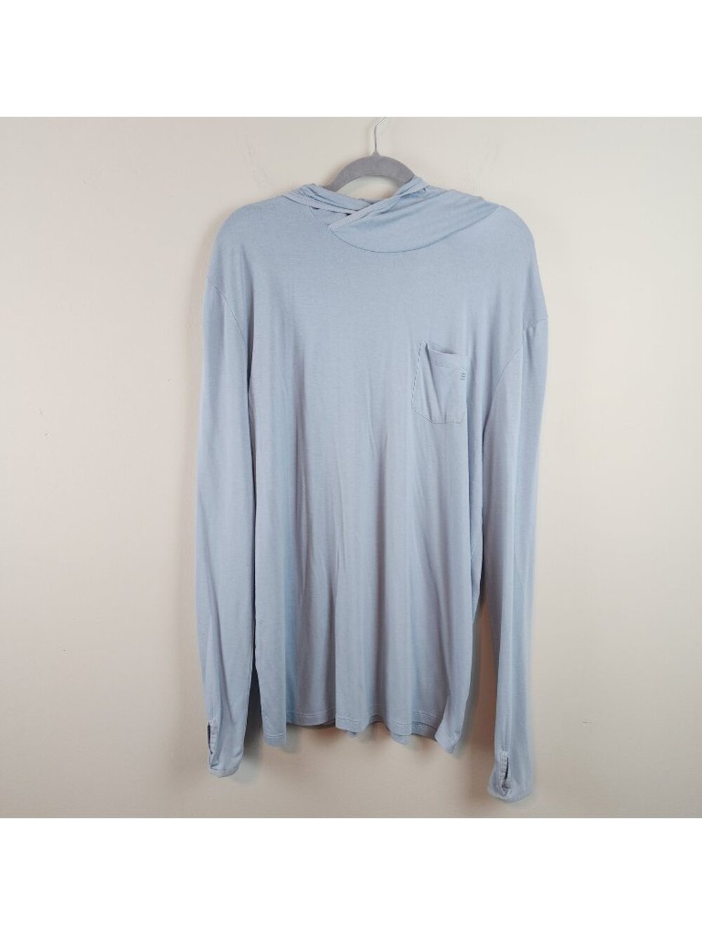 Free Fly long sleeve hooded t shirt blue sz XXL 70%  bamboo